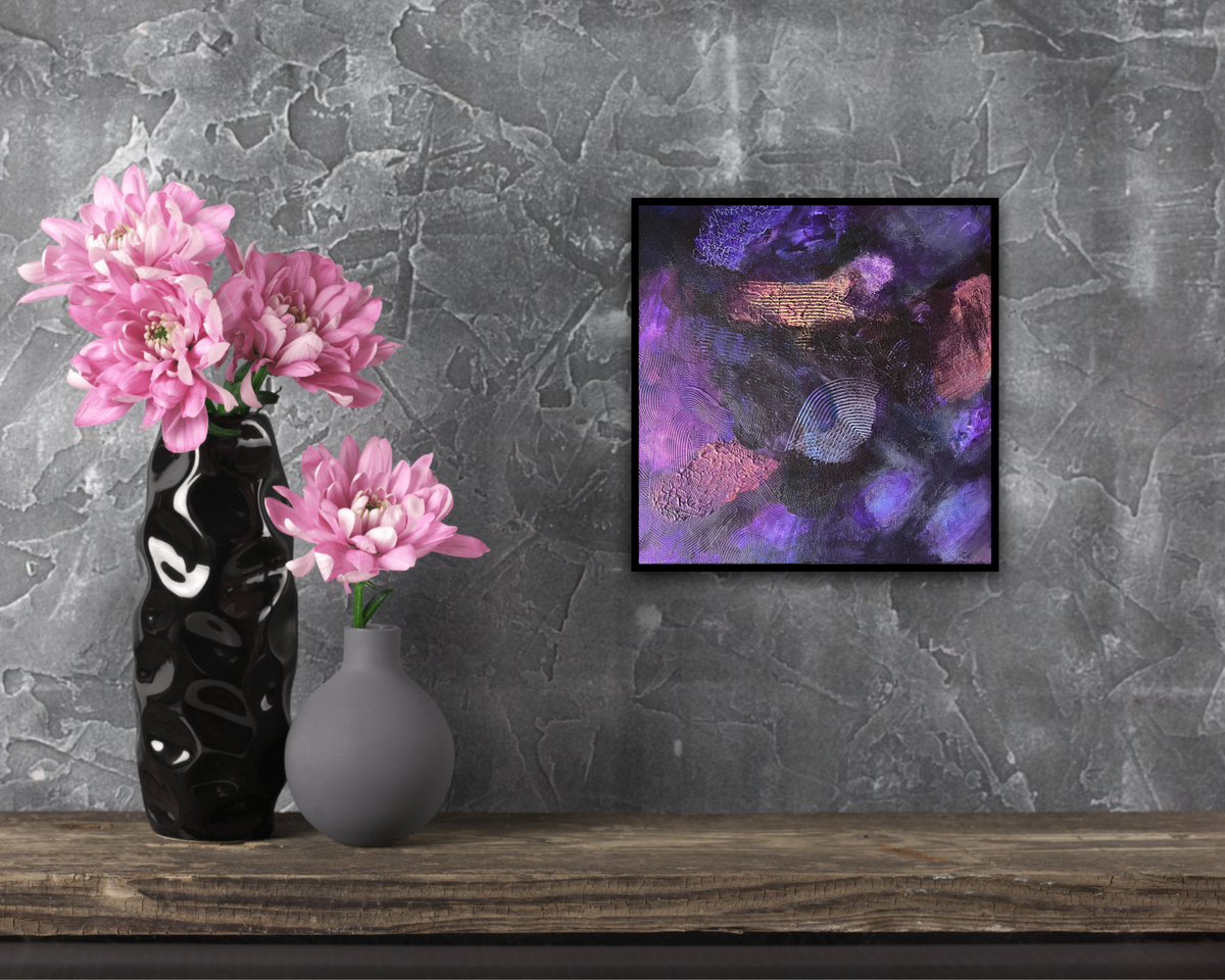 Original abstract painting Coral Reef by Swedish artist Maria Geijer