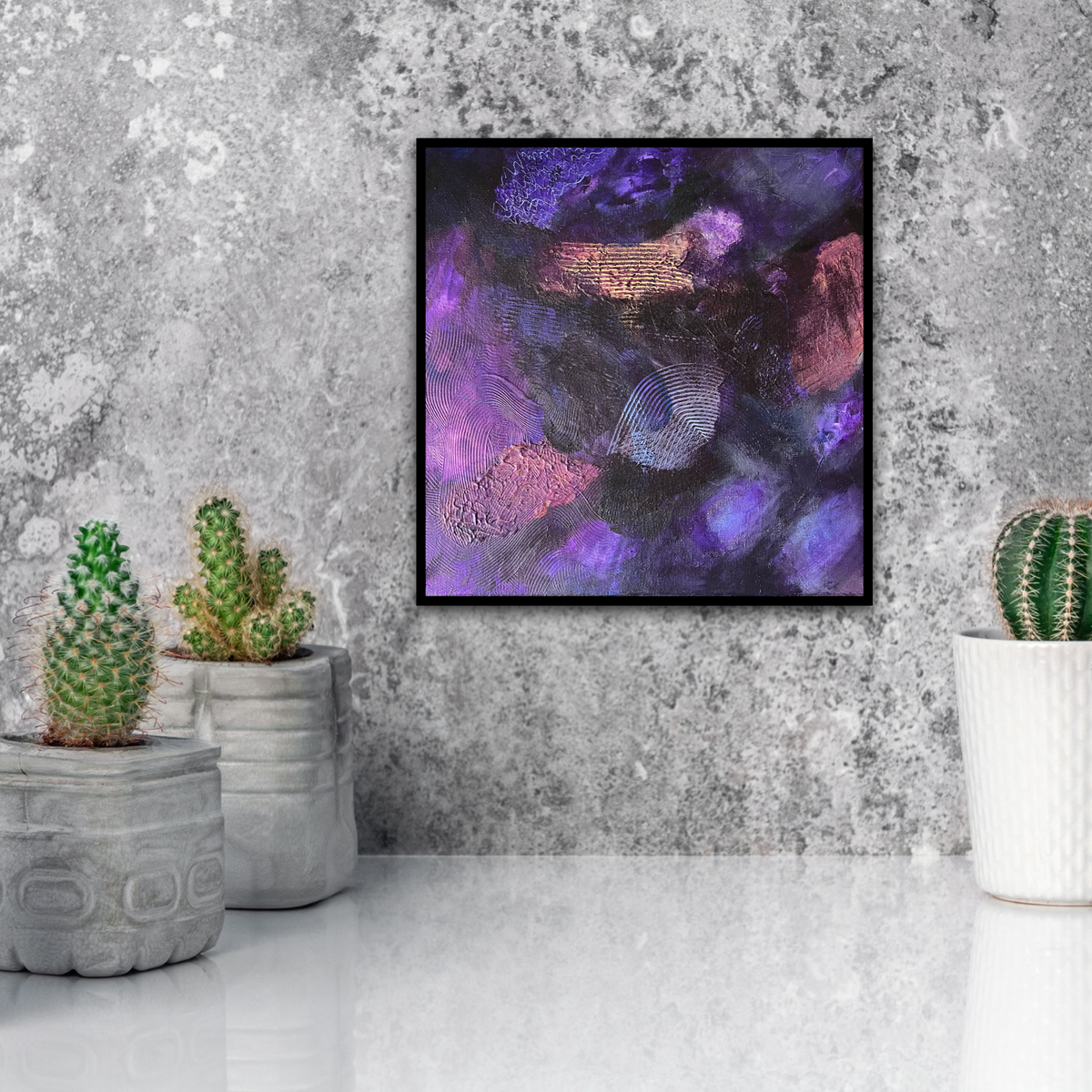 Original abstract painting Coral Reef by Swedish artist Maria Geijer