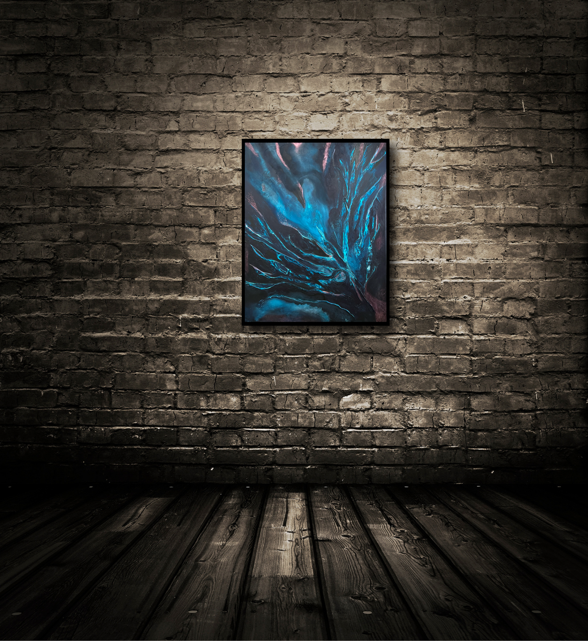 Original abstract painting There Is Always Light by Swedish artist Maria Geijer
