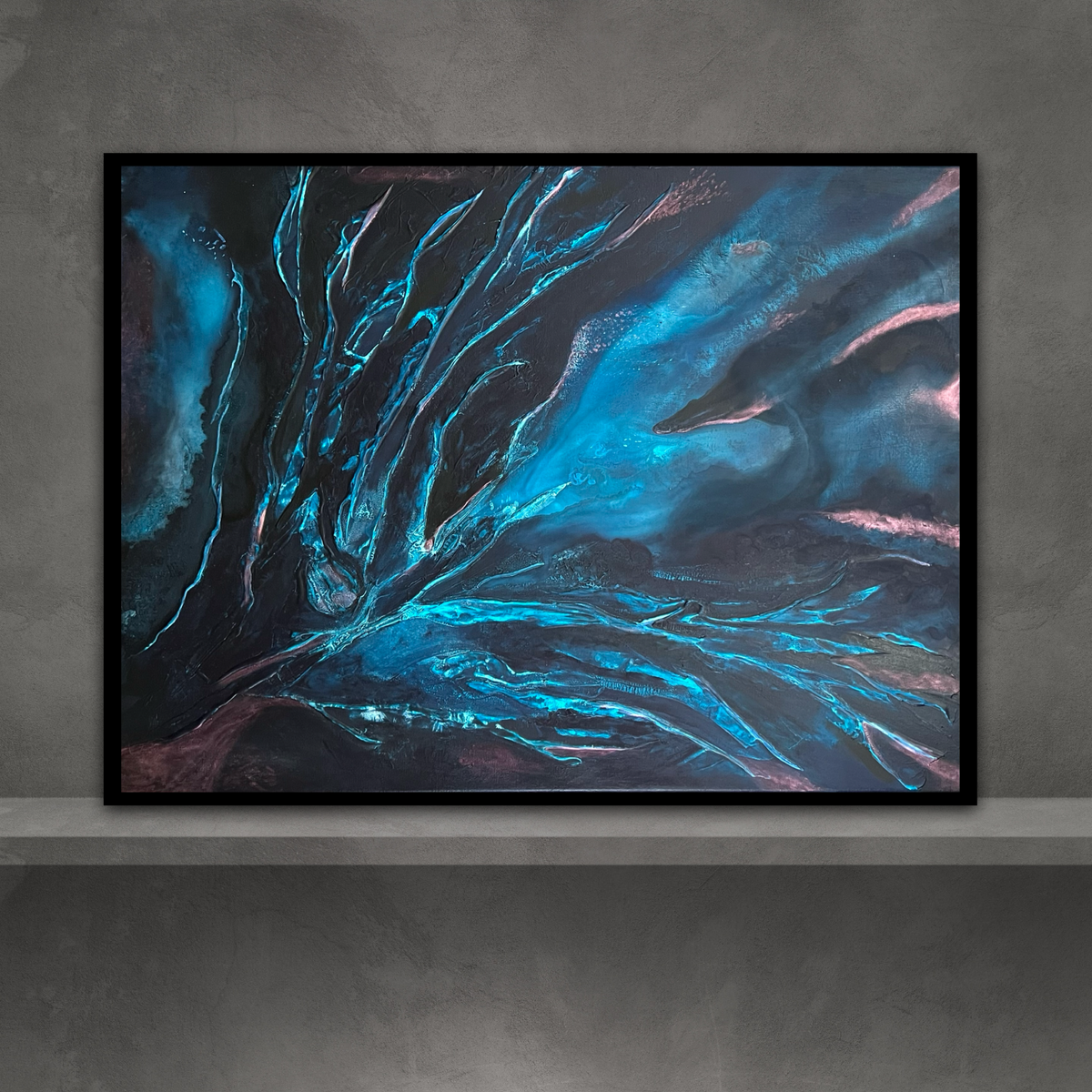 Original abstract painting There Is Always Light by Swedish artist Maria Geijer