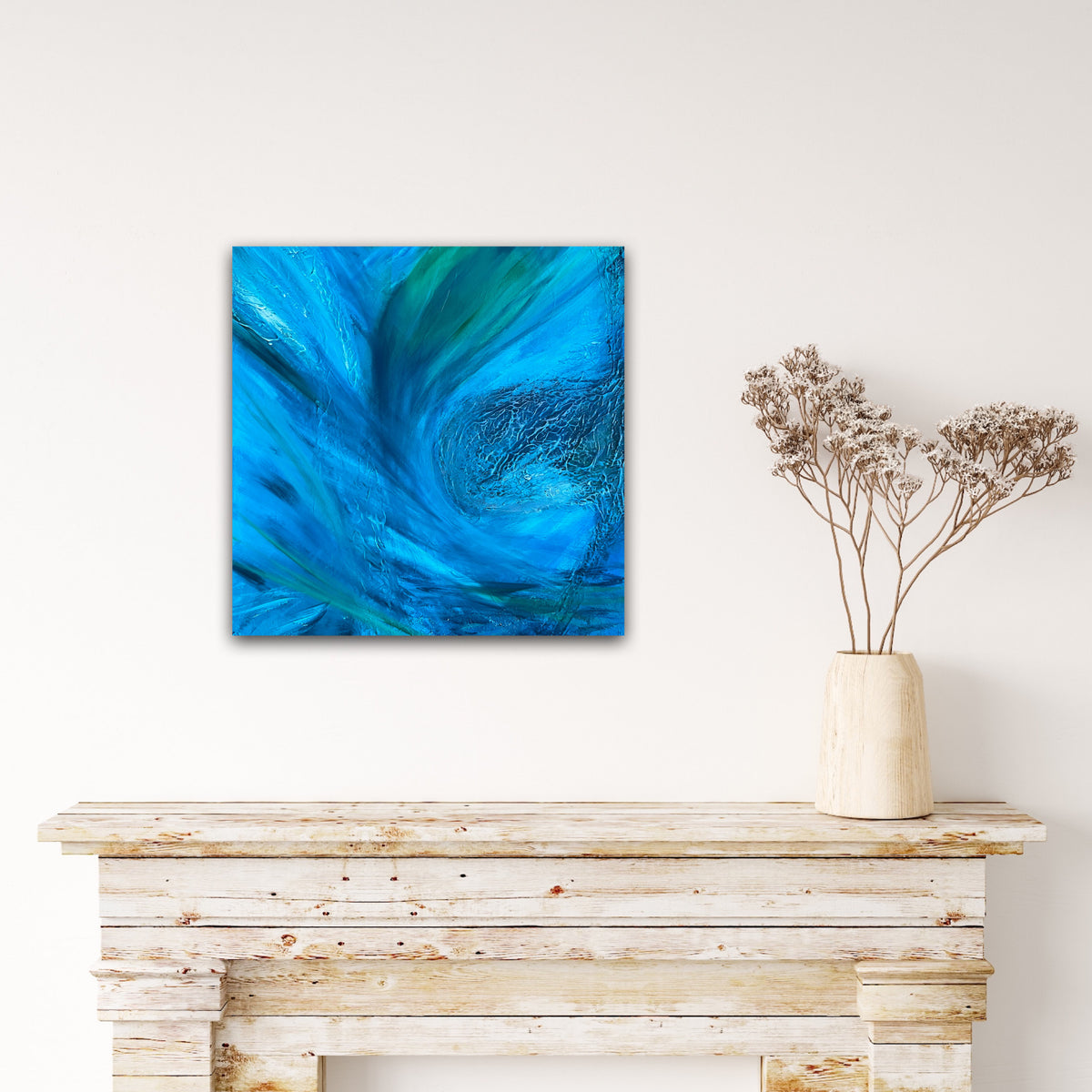 Original abstract painting Deep Sea Love by Swedish artist Maria Geijer