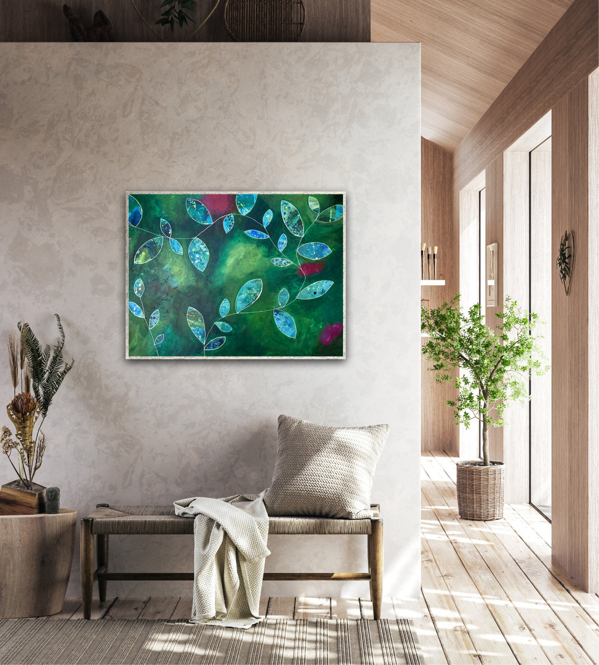 Original abstract painting Resonance by Swedish artist Maria Geijer