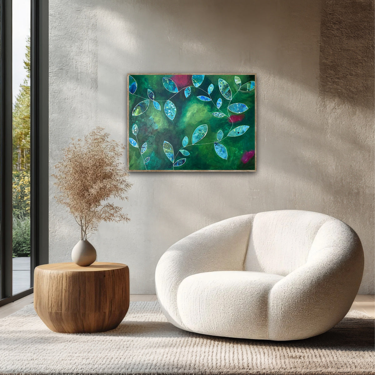 Original abstract painting Resonance by Swedish artist Maria Geijer