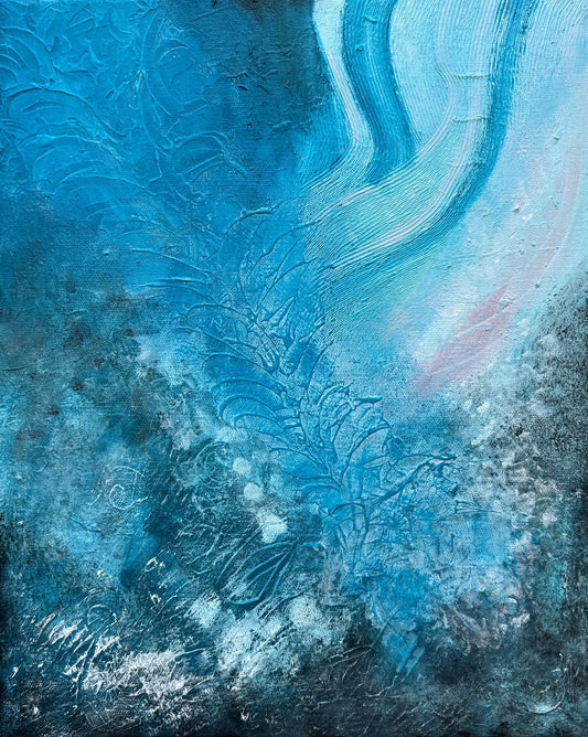 Original abstract painting The Koster Reef by Swedish artist Maria Geijer