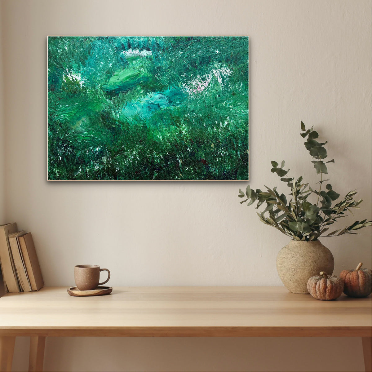 Original abstract painting Revelation by Swedish artist Maria Geijer