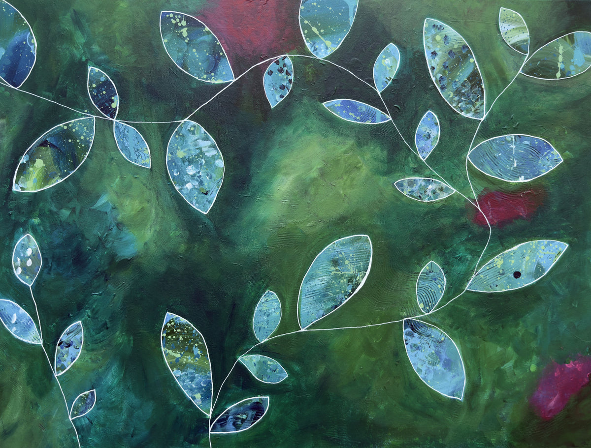 Original abstract painting Resonance by Swedish artist Maria Geijer